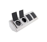- Multiprise d'angle avec clapets de Protection 3 prises + 2 USB - Aluminium