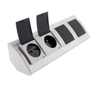Multiprise d'angle avec clapets de Protection 3 Prises + 2 USB - Aluminium - Otio