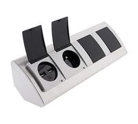 Multiprise d'angle avec clapets de Protection 3 Prises + 2 USB - Aluminium - Otio