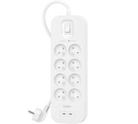 Multiprise de protection contre les surtensions 900J Belkin SRB004CA2M, 8x AC EU / 2x USB-C PD, blanc