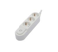 Bloc Design 3x16A avec interrupteur - 1,5m - Blanc (SCH)