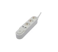 - Multiprise Design Schuko 3x16A - 3 m - blanc