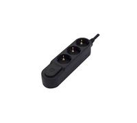 Chacon Multiprise design Schuko 3x16A avec interrupteur 3 m Noir