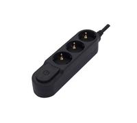 Multiprise Design Schuko 3x16A - 3 m - noir - Chacon