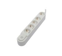 Multiprise Design Schuko 5x16A - 1,5 m - blanc - Chacon