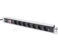Multiprise Digitus 7 prises 2m (Noir) - rackable 19"