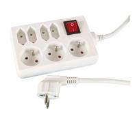 Multiprise électrique 7 prises 1.50m blanche
