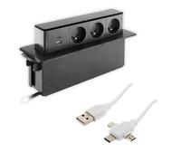 Multiprise encastrable 16A + câble USB universel Quick Charge OFFERT - Otio