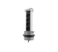 Otio Multiprise encastrable 4 prises Schuko 16A Noir
