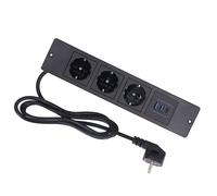 Multiprise Encastrable avec 3 Ports USB Prise Bureau Charge Rapide Câble 1.5m