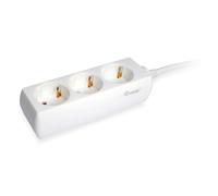 Multiprise Equip 245550 3 Prises Interrupteur 1,5 m Blanche Intérieur