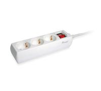 Equip Regleta multiprise 3 prises avec interrupteur, blanc, 1,5 m, 3500 W, 16 A
