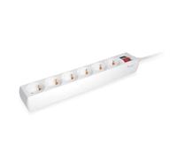 Multiprise Equip 245552 6 Prises Blanc avec Interrupteur intérieur 1,5 m