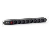 Multiprise Equip 333285 8 prises avec interrupteur 1U horizontale 1,8 m