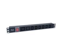 Multiprise Equip 333316 8 prises avec interrupteur aluminium noir 1,8 m