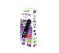 EVER OPTIMA - Protection contre les surtensions - CA 250 V - connecteurs de sortie : 6 - 1.5 m cordon