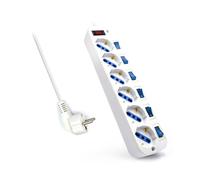 Ewent Multiprise EW3932 6 prises avec interrupteur 3500 W Blanc