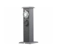 Royal Gardineer Double colonne multiprise d’extérieur en acier inoxydable avec minuteur