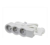Legrand Rallonge extra-plate 3 prises 1,5 m blanc/gris clair