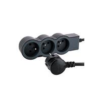Multiprise Filaire Compact, 3 Prises Noir