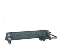 Legrand Multiprise rotative 5 prises avec terre, interrupteur LED, cordon 1,5m Noir/Gris foncé
