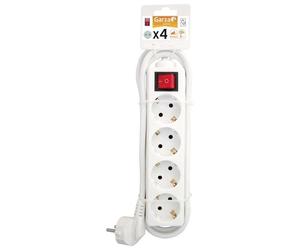 Multiprise Garza Basic Power 4 Prises Interrupteur Protection enfant Câble 5 m