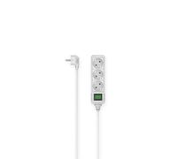 Multiprise Hama 00223001 3 prises CA câble 1,4m usage intérieur forme courbe coloris blanc