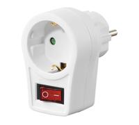 Multiprise Hama 00223212 1 prise avec interrupteur blanc 230 mm