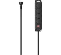 Multiprise - Hama - 4-fach - IP44 - 2 m - Noir