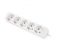 Lanberg Rallonge multiprise PS0-05F-0300-W 5 prises Schuko 3 m 2500W protection enfant Blanc