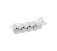 Multiprise Legrand FB 4X2P+T STANDARD 1.5M BLANC-GRIS
