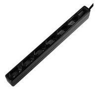 LogiLink Multiprise LPS231B 6 prises fiche Euro CEE 7/16 avec sécurité enfant Noir
