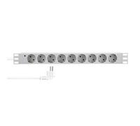 Multiprise LogiLink PDU9C05 9 prises Schuko 230V protection surtension aluminium gris 2m 825g