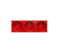 Multiprise M45 triple avec/u 16A rouge EGS 6120326