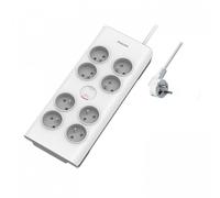 Multiprise MCL SPN7080WA/19 8 prises avec protection et interrupteur 2 m