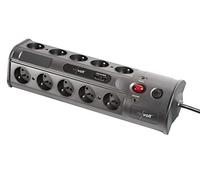 Revolt Multiprise multimédia avec interrupteur,10 prises et 2 ports USB