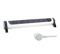 LEGRAND 049462 Rallonge multiprise rotative 6 prises 2P+T 3 m interrupteur lumineux Bleu blanc/noir anthracite