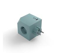 Multiprise Murale Cube USB-C 45W - KOMULT Ohmie Wall - 3 Prises EU, 2 Ports USB-C et 1 USB-A, Bloc Prise Compact et Design pour Maison, Bureau & Télétravail (Vert d'eau)