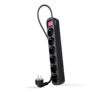 Nanocable Bloc multiprises 6 prises avec interrupteur – Noir