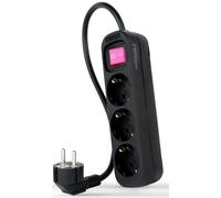 Multiprise Nanocable 10.38.0003-BK 3 Prises Interrupteur Protection enfant 1,4 m Noir