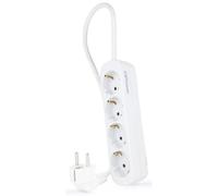 NANOCABLE 10.37.0004-NS - Multiprise avec 4 Prises, 1,4 m, Blanc