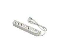 Multiprise OMEGA 6 prises italo/Schuko 2P+E 16A câble 1,5 m fiche coudée avec