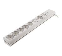 - Multiprise parafoudre 6 prises 16A + 2 USB - Blanc