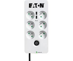 Multiprise parafoudre 6 prises Eaton Protection Box, 2 ports USB, 1,5 m
