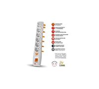 Multiprise parafoudre ACAR P7 grise 5m W0119