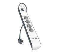 Multiprise parafoudre Belkin - 4 prises et 2 ports USB2.0 - 525 joules de protection