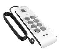 Multiprise Parafoudre - BELKIN - 8 Prises + 2 Ports USB - 2.4A - Câble 2m - 900 Joules