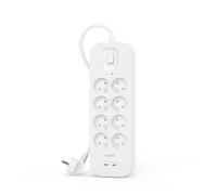 Belkin Multiprise FR - 8 prises USB, 2 ports USB-C PD, câble 2 m, LED verte, protection 900 J