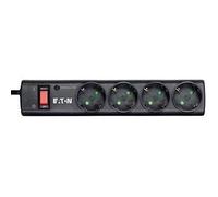 Eaton Multiprise PS4D – 4 prises, protection contre les surtensions, 220-250 V, 2500 W, noir