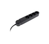Zenitech Multiprise parafoudre IOTA 4x16A avec interrupteur – Noir